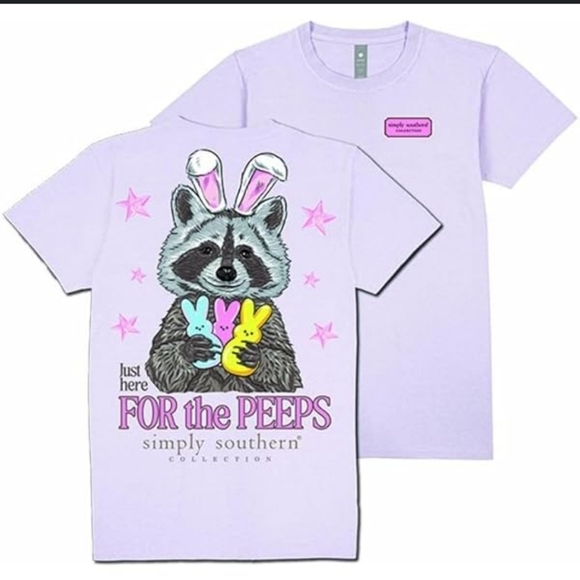 Simply Southern Tops - Simply Southern Here For Peeps Easter T-Shirt